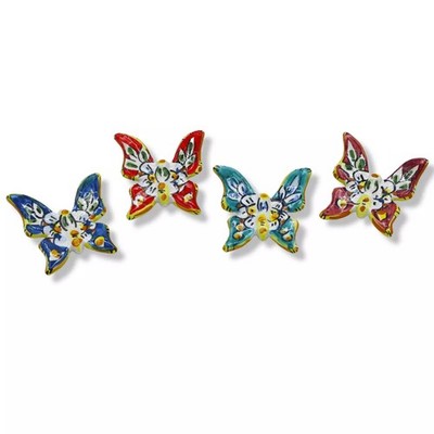Farfalla In Caltagirone Keramik, H 6 X L 6 Cm, Ca. (1 Einheit) In Vari Farben