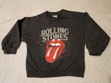 Rolling Stones Toddler Sweatshirt Black Tongue Logo Band Crewneck Kids