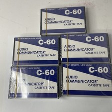 Lot 5 Audio Communicator Cassette Tapes C-60 New Sealed High Density Low Noise