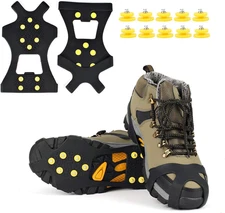 Ice Grips, Ice & Snow Grips Cleat over Shoe/Boot Traction Cleat Rubber Spikes an