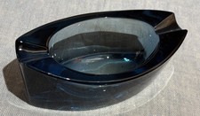 Vintage Design Glas-Objekt / Aschenbecher | Kobaltblau | Mid-Century | 60er/70er