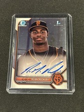 2022 Bowman Chrome Prospects Ryan Reckley 1st Auto San Francisco Giants