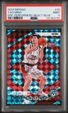 2024 PANINI MOSAIC EPIC PERFORMERS REACTIVE BLUE #20 YAO MING 28/99 PSA 9