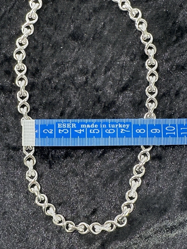 925 Silber Esprit Damen Halskette Collier Schleifen Design 41cm - 31,5 Gramm - Bild 3 von 4