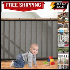 Black Wall-Mount Baby Safety Net   15ft x 3ft for Stairs  Balcony Protection