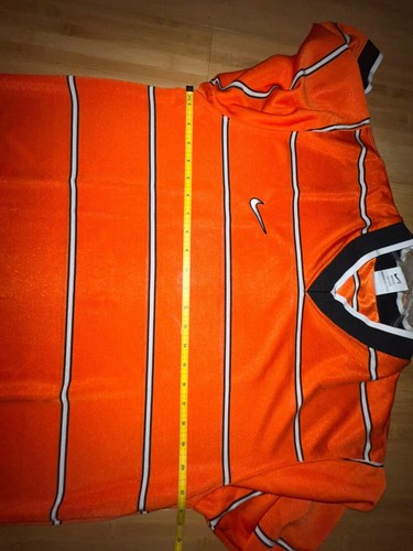 Vintage 90s Nike Team Striped Orange Soccer Jersey Mens M Medium - Picture 7 of 8