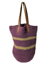 PAD Borsa shopper Donna Borsa lilla-giallo pallido stile casual