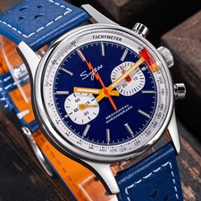 Sugess SWAN NECK x Exhibition case back Chrono Mens Watch SEAGULL 1963 S387.03.J