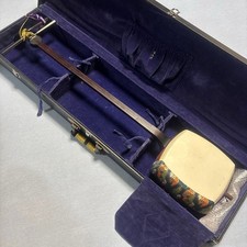 Hosozao Shamisen Japanese Traditional Musical Instrument with Hard Case Bachi