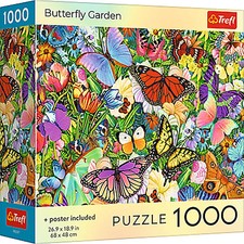 Butterfly Garden 1000 Piece Jigsaw Puzzle Trefl New