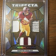 2024 Panini Obsidian - Trifecta Swatches Austin Ekeler #TS-AER /10 Laundry Tag