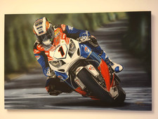 Honda CB1000R  No.1 John McGuinness IOM TT  Steve Whyman Large Canvas Print