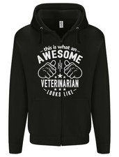 An Awesome Veternarian Looks Like Mens Zip Up Hoodie