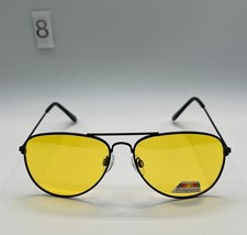 Yellow Polarized Aviator Sunglasses   Night Driving Glasses