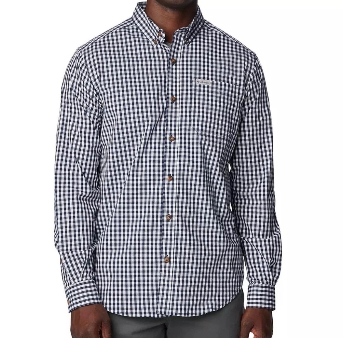New Columbia Rapid Rivers II Gingham Plaid Button Down Shirt Mens Size XXL
