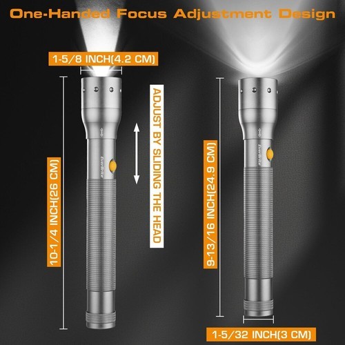 EverBrite Ultra Bright Tactical Flashlight 900 Lumen Zoomable Adjustable Focus