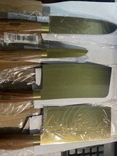 Set Knife Wood Cable And Style Gold 4 Pieces 