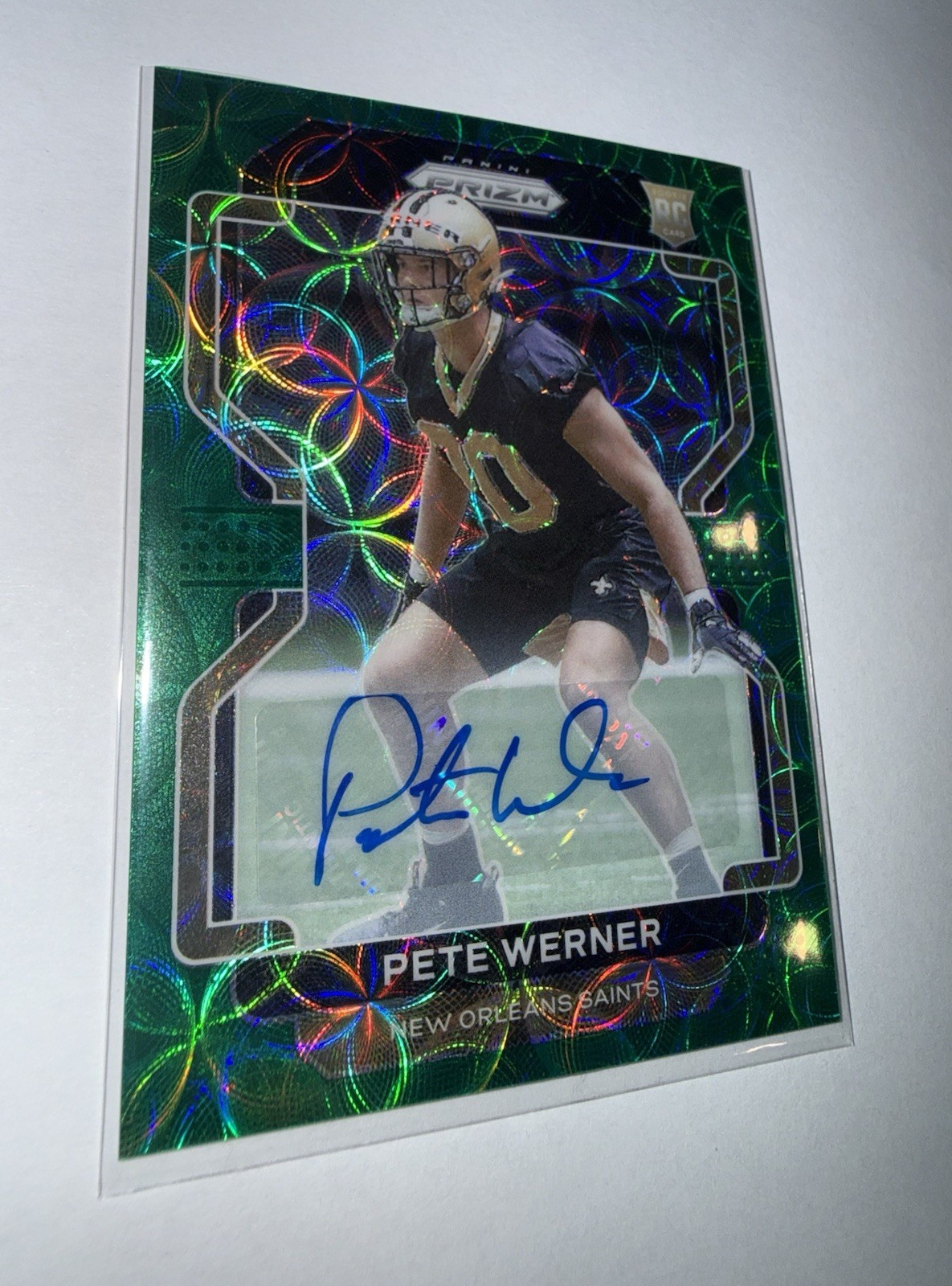 Pete Werner Panini Prizm #391 Autograph-Green Scope