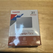 Toshiba Canvio Flex 2TB External Hard Drive Silver DTX120 HDTX120XSCAA
