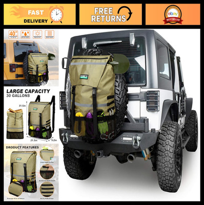 Heavy Duty Spare Tire Trash Bag - Offroad Storage for 40'' Tire, Camping Gear, Tr