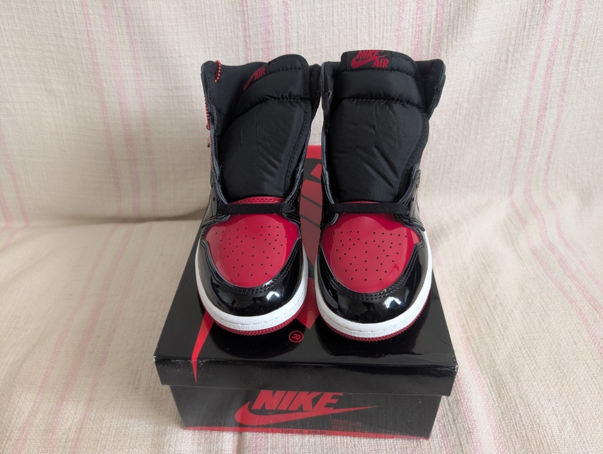 Nike Air Jordan 1 Retro High OG Patent Bred GS 575441-063 Size 5.5