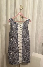 Lilly Pulitzer for Target Upstream Blue Fish Print Sleeveless Dress Size 14