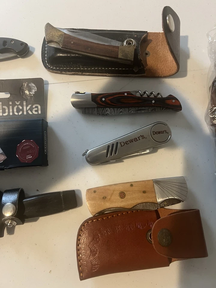 Gran Lote De 9 Cuchillos De Transporte 4 Cuchillos Con Fundas Para Llevar En Cintura  Foto 3 de 4