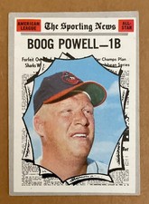 1970 Topps Boog Powell Baltimore Orioles The Sporting News Baseball Card #451