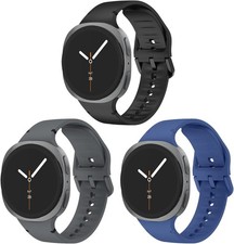3 Pack Soft Silicone Strap Compatible with Samsung Galaxy Watch 8 40mm 44mm