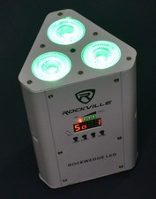 Rockville RockWedge LED RGBWA UV Rechargeable Wireless LIGHT