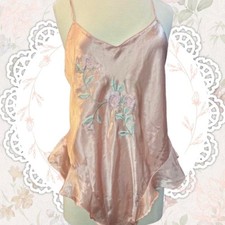 Vintage 80 s Romantic Rose Pink Teddy One Piece by Delicates pink lingerie