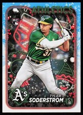 2024 Topps Holiday Tyler Soderstrom #H127 BASEBALL CARD Oakland Athletics RC