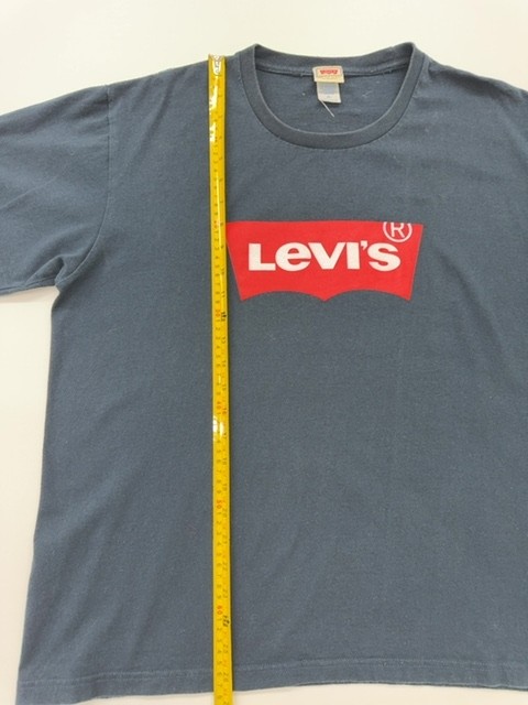 Levi's Men's Blue Logo Crew Neck T-Shirt Size XL Excellent Condition image 4