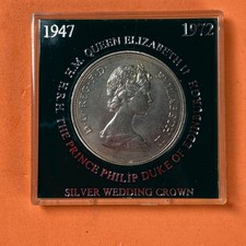 Queen Elizabeth II & Prince Philip 1947–1972 Silver Wedding Coin