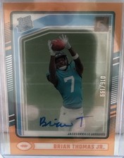 2024 Clearly Donruss Brian Thomas Jr Rated Rookie Orange Auto #’d 016/199 Jags!