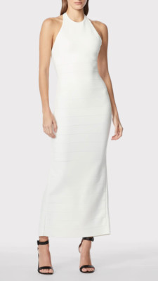 HERVE LEGER HALTER ICON GOWN HLT8271679 SIZES available