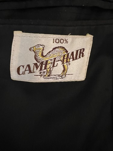 Vintage 100% Camel Hair Hunt Valley Men's Black Suit Jacket Size 52? See Pics - Picture 5 of 6