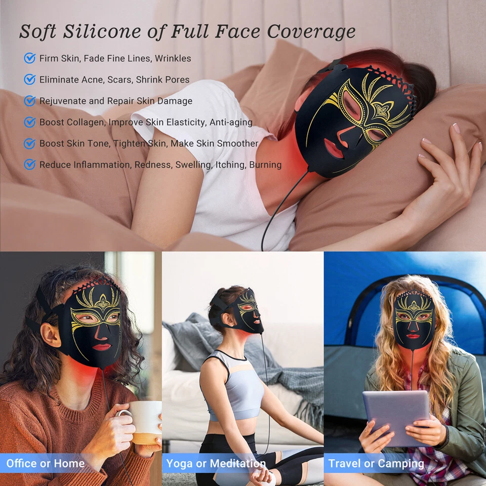 ZJKC 7Colors Led Therapy Mask Red Light Beauty Device Spa for Face Anti-Aging - Image 4 of 4