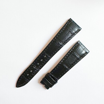 Original Patek Philippe Armband schwarz Krokodilleder 20 mm Enden