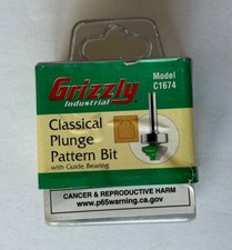 Grizzly C1674 Classical Plunge Pattern Bit, 1/2" Shank