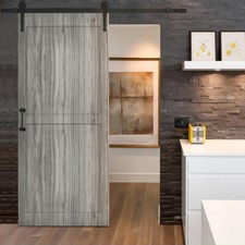  6ft Home Sliding Wood Track Barn Door Single Door w/Hardware Set Kit uk