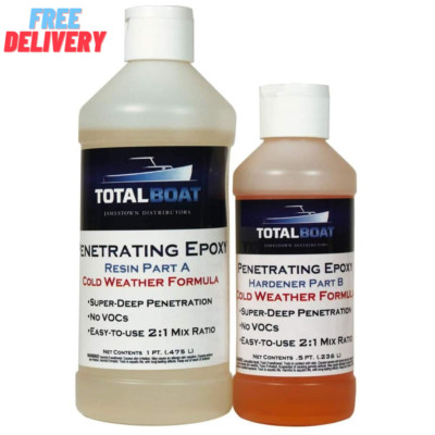 -492063 Clear Penetrating Epoxy Wood Sealer Stabilizer for Rot Repair and Restor