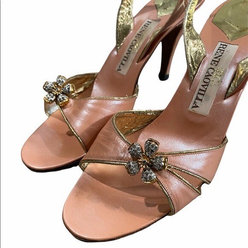 Vintage Rene Caovilla Swarovski Flower Heel | eBay