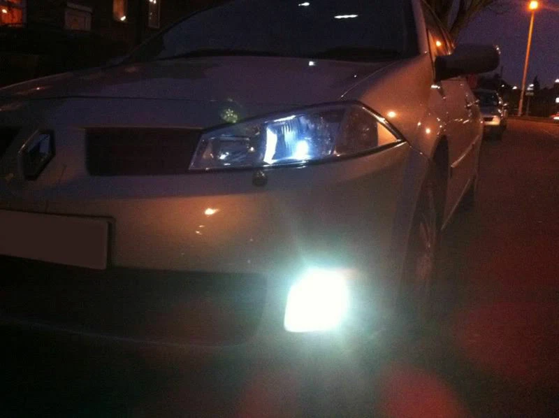Пара противотуманных светодиодных ярких белых ламп Renault Megane MK2 2003-2011 Canbus 6000K 2800 лм - Изображение 2 из 2
