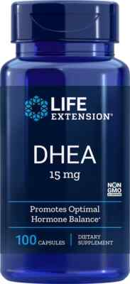 Life Extension DHEA 15 MG 100 Caps, Exp 09/25