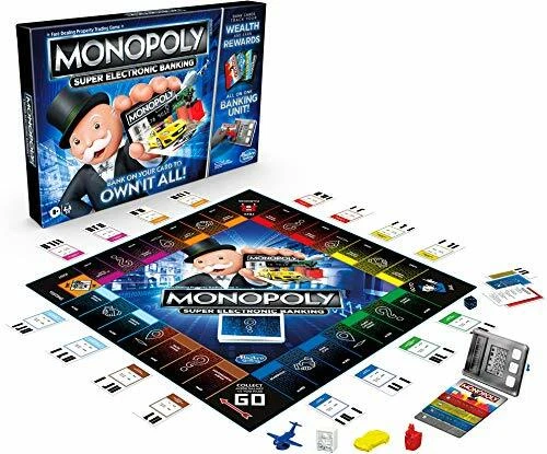 Monopoly Super Electronic Banking Board Game For Kids Ages 8 and Up