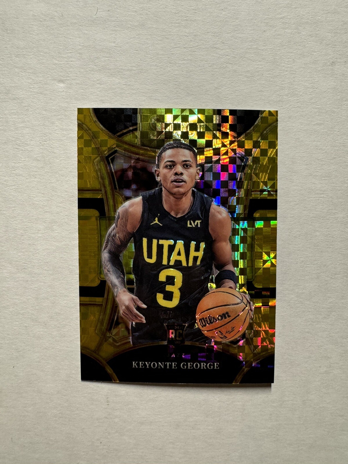 Keyonte George 2023-24 Panini Select #305 Gold Prizm Rookie RC JSY # 03/10 1/1