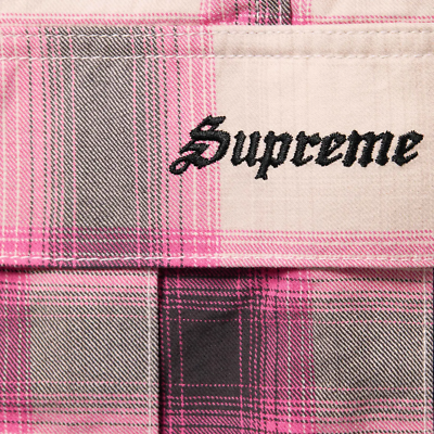 Supreme Shadow Plaid Cargo Short Navy Green Pink 3colors SS25 | eBay