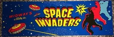 Space Invaders Arcade Marquee 24.25"x7.75"