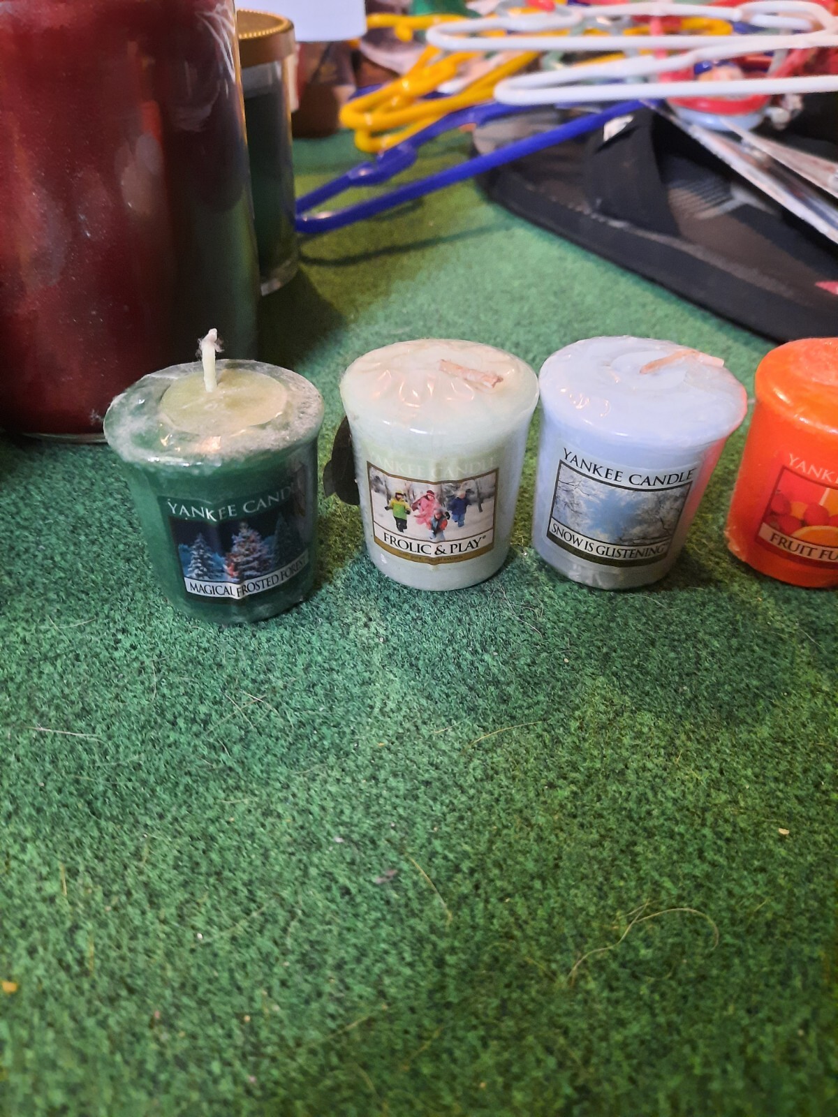 Lot of 8 yankee candle votive candles Christmas votives eBay